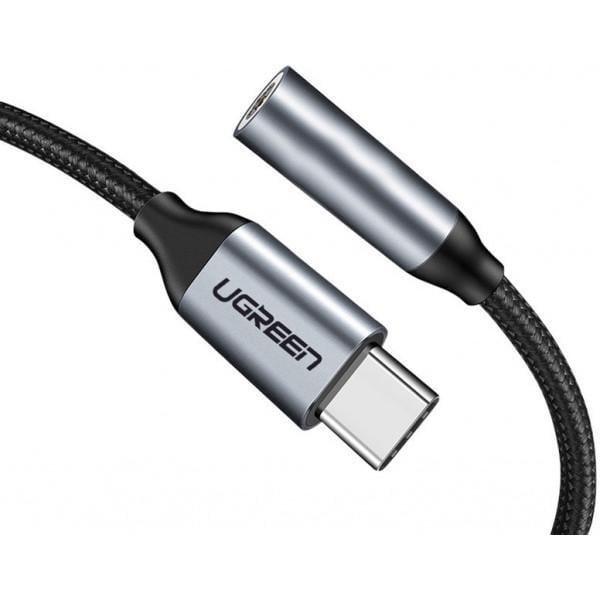 Перехідник Ugreen USB Type C на 3.5 мм AV142 Чорний (30632)