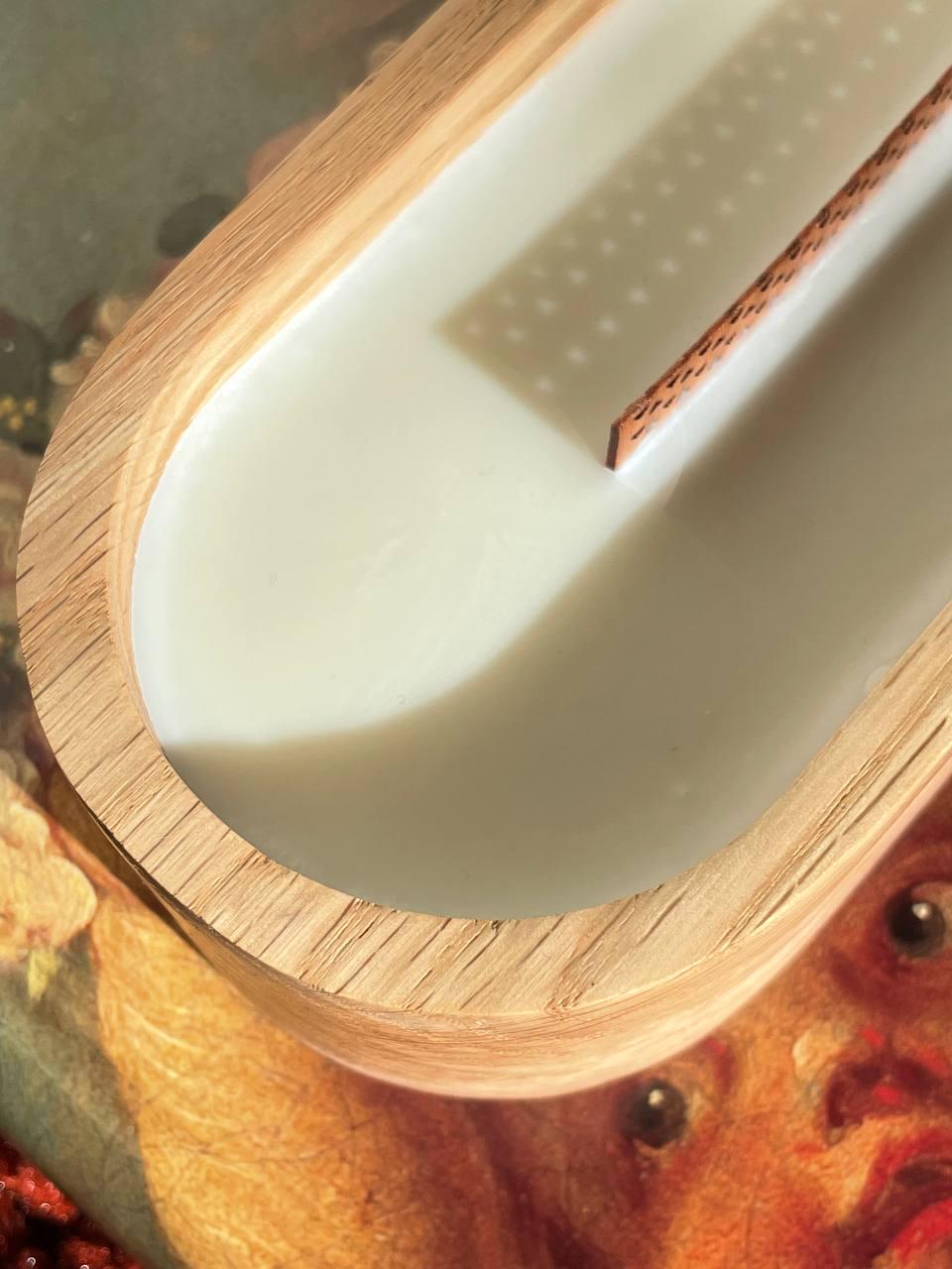 Свеча овальная соевая в дубовой емкости с деревянным фитилем 250 мл (9285194) - фото 4 Свеча овальная соевая в дубовой емкости с деревянным фитилем 250 мл (9285194) - фото 4