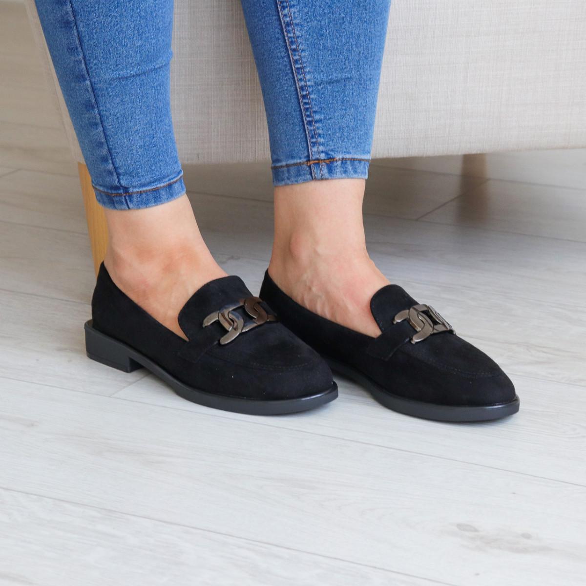 Лоферы женские Fashion р. 36 23,5 см Черный (3170)