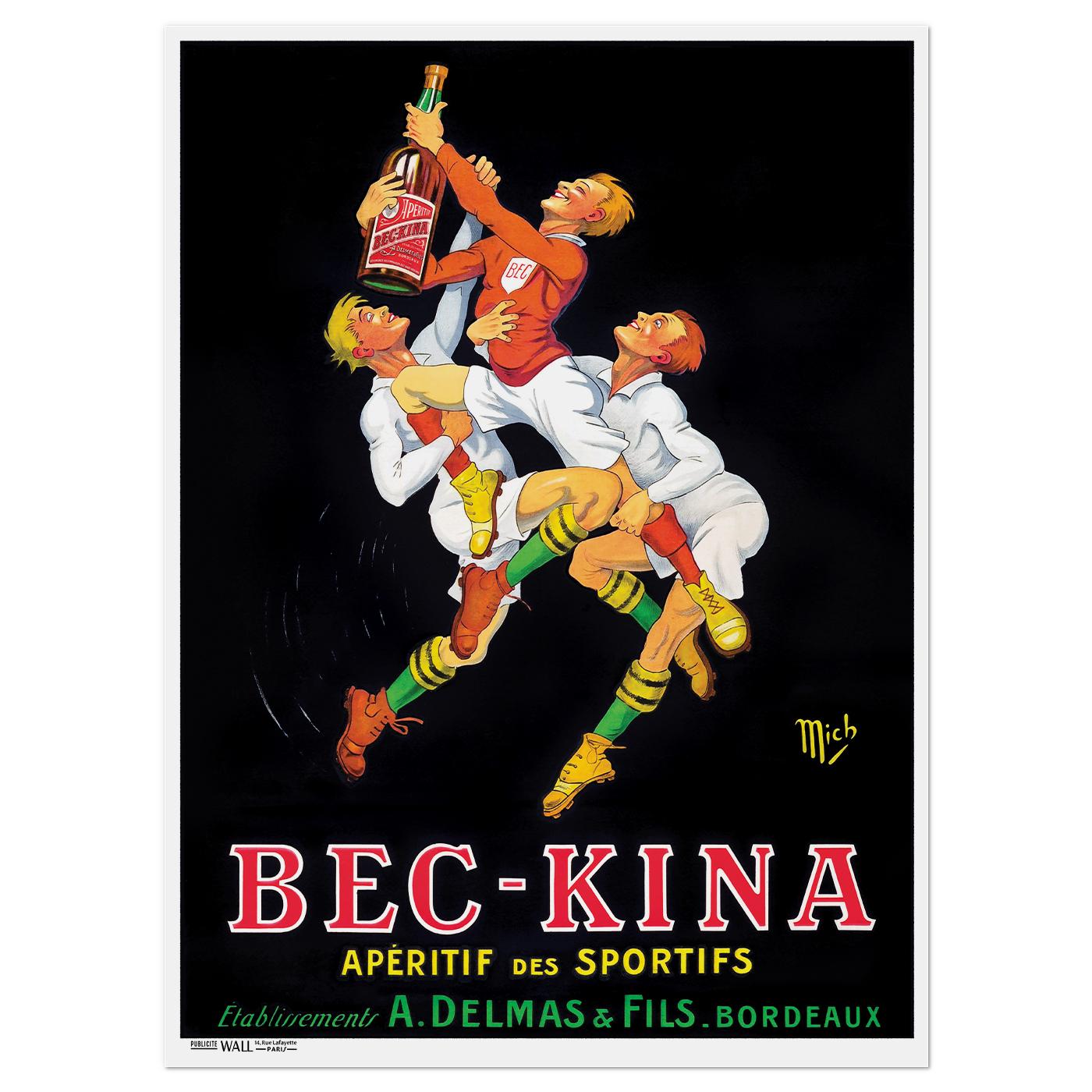 Плакат в бар Bec-Kina Aperitif 1921 63x86 см (0317)
