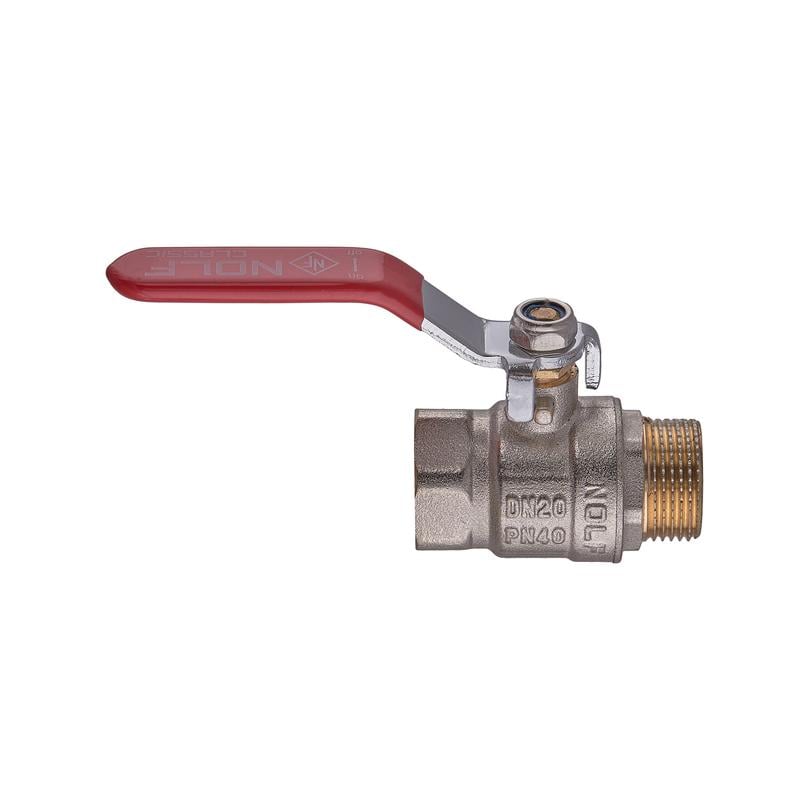 Кран шаровой Nolf classic NFC.621-08-3/4" FM ГШВ В/С ручка рычаг латунь Красный (OL-NF3139) - фото 2