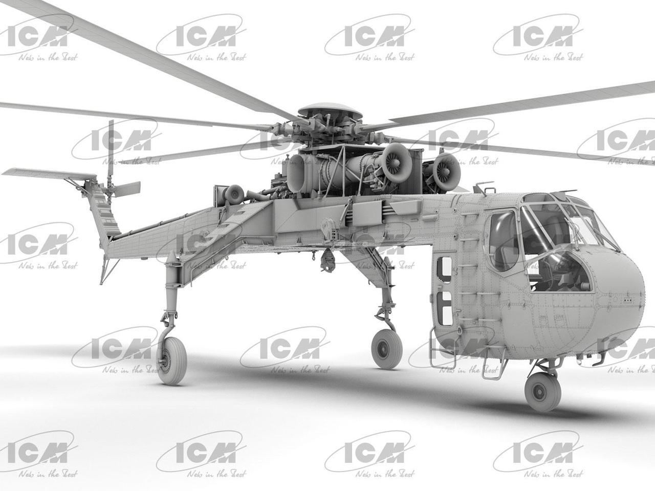 Сборная модель ICM S-64E Skycrane (53058) - фото 3 Сборная модель ICM S-64E Skycrane (53058) - фото 3