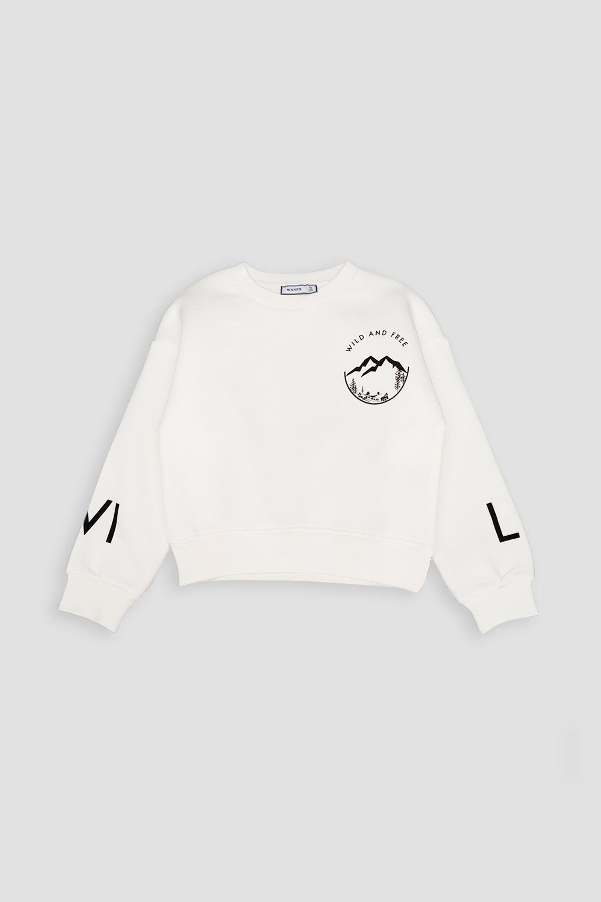 Свитшот для девочки ЦБ-00252769 134 см Белый (28575910)