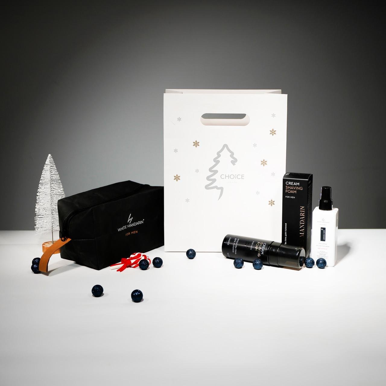 Подарунковий набір для гоління White Mandarin MANʼs Collection піна/лосьйон/косметичка чоловічий (2043988950)