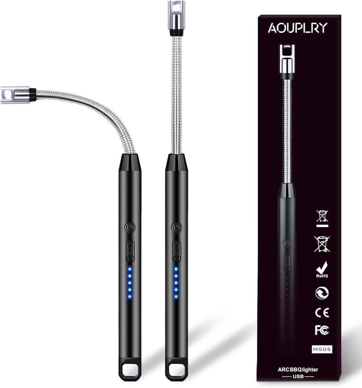 Запальничка для свічок перезаряджувана Aouplry USB електрична вітрозахисна без полум'я 2 шт.