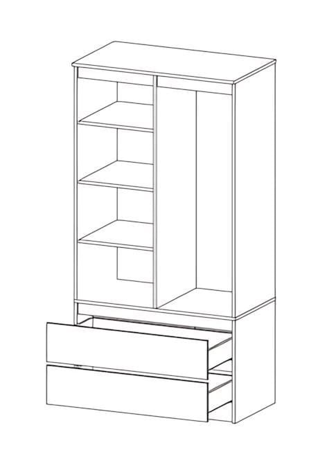Шкаф для вещей Mebel Service Бруклин 90,5х50,5х179,6 см Дуб крафт золотой (27776552) - фото 2 Шкаф для вещей Mebel Service Бруклин 90,5х50,5х179,6 см Дуб крафт золотой (27776552) - фото 2