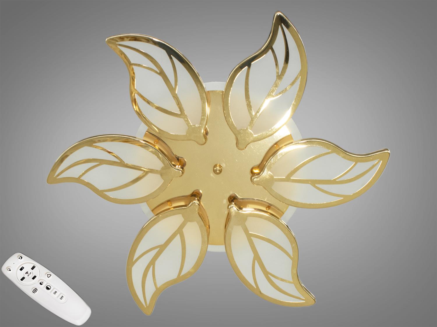 Люстра LED стельова Diasha 8028/6G LED 3color dimmer 105W Золотий Люстра LED стельова Diasha 8028/6G LED 3color dimmer 105W Золотий