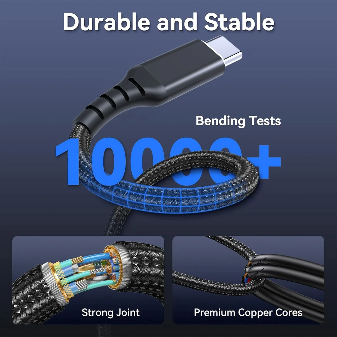 Кабель Folem TX2 для швидкого заряджання 100W Type-C на два Type-C 2в1 1,5 м - фото 6 Кабель Folem TX2 для швидкого заряджання 100W Type-C на два Type-C 2в1 1,5 м - фото 6