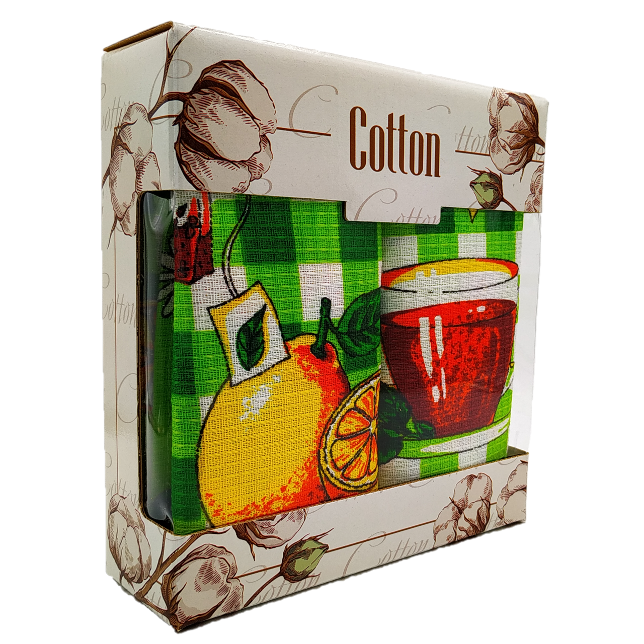 Набір вафельних рушників для кухні Luxyart KitChen Towel "Лимон" 35х70 см 4 шт (LS-753)