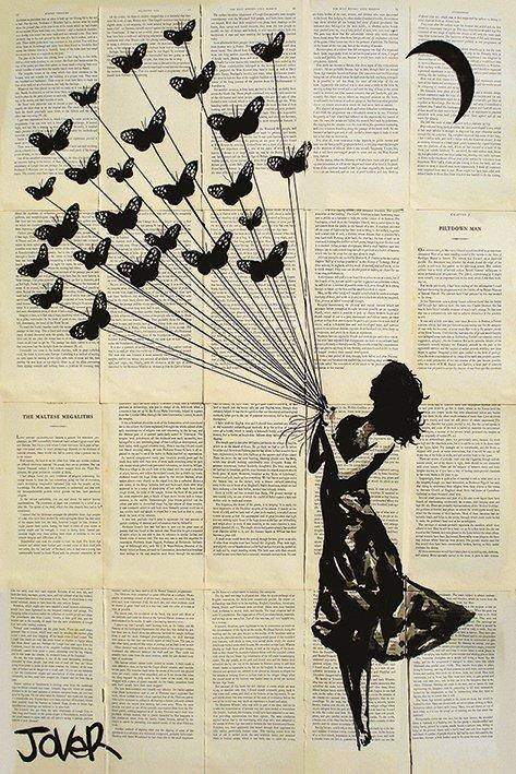 Постер плакат Луи Джовер/Loui Jover Butterflying 61x91,5 см Постер плакат Луи Джовер/Loui Jover Butterflying 61x91,5 см
