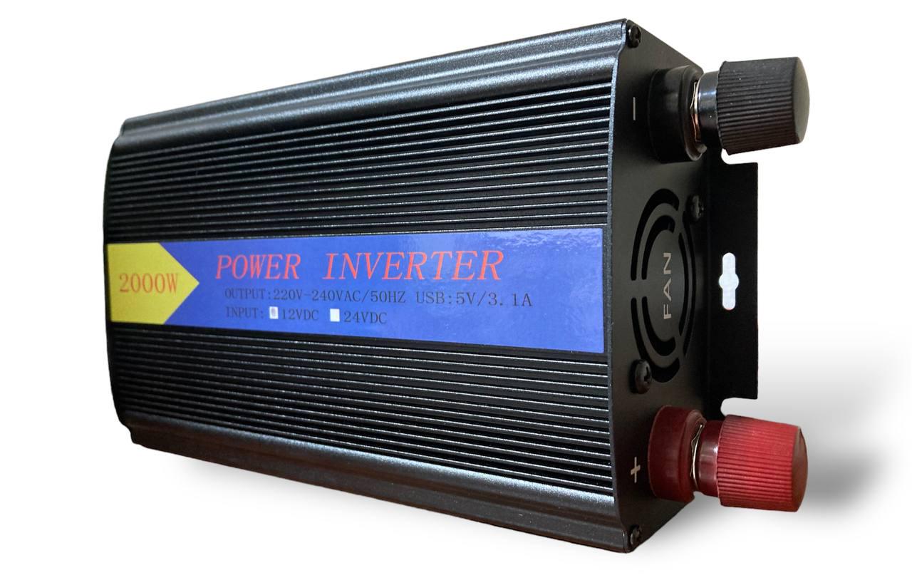 Преобразователь напряжения автомобильный Power Inverter 12-220 V 2000 W