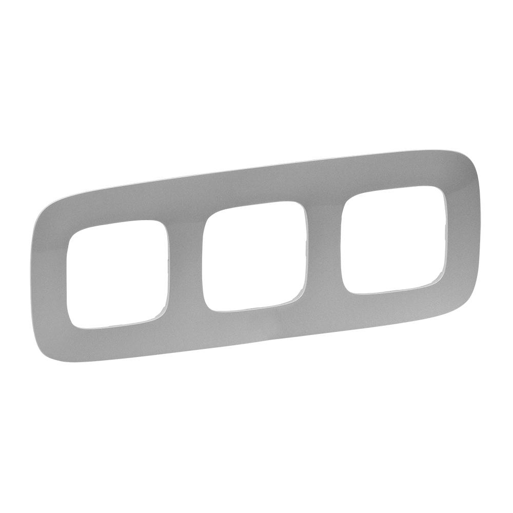 Рамка Legrand Valena Allure 3-постовая Алюминий (754393)