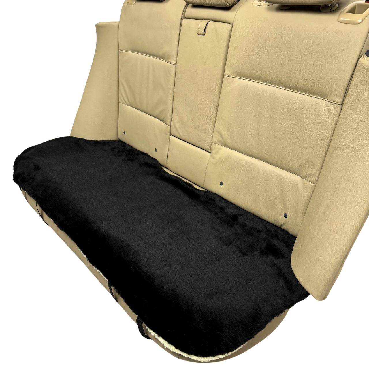 Накидка-чехол универсальная меховая на заднее сиденье авто из овчины Runa Черный (300-4-N)