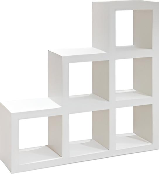 Шафа у вітальню Inteo Кубус Стійка 3х3 1070х1070х290 мм товщина корпусу 50 мм 3Д Вудлайн кремовий