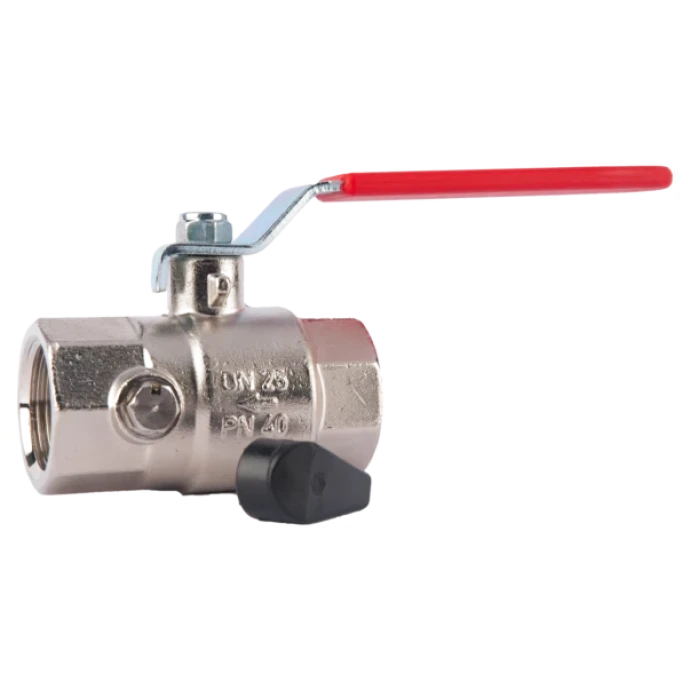 Кран шаровой HERZ ВР-ВР с ручкой с возможностью дренажа р. 15 (AKD54925)