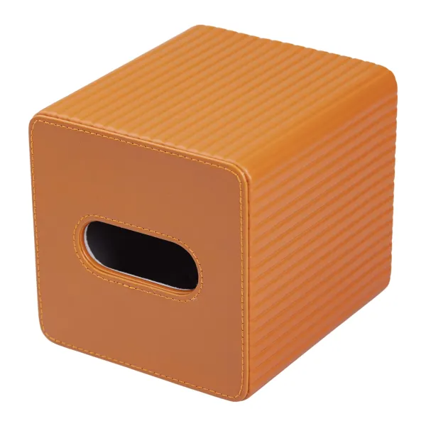 Серветниця з екошкіри 13х13х14,7 см Помаранчевий - фото 4 Серветниця з екошкіри 13х13х14,7 см Помаранчевий - фото 4