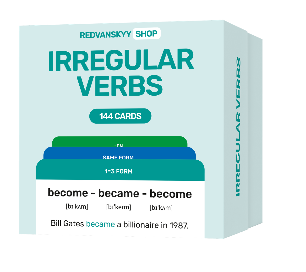 Карточки для изучения английского языка Неправильные глаголы (1933535984)