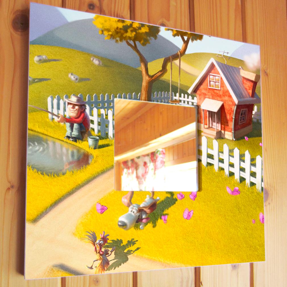 Зеркало декоративное 3D анимация 260х260 мм (M03610)