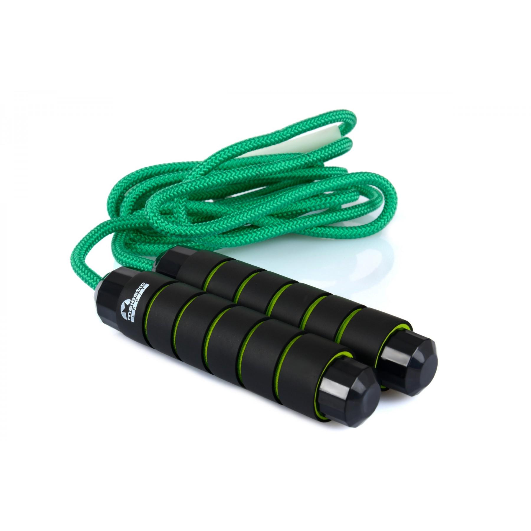 Скакалка гимнастическая Majestic Sport Jump Rope Черный/Зеленый (20588) - фото 3