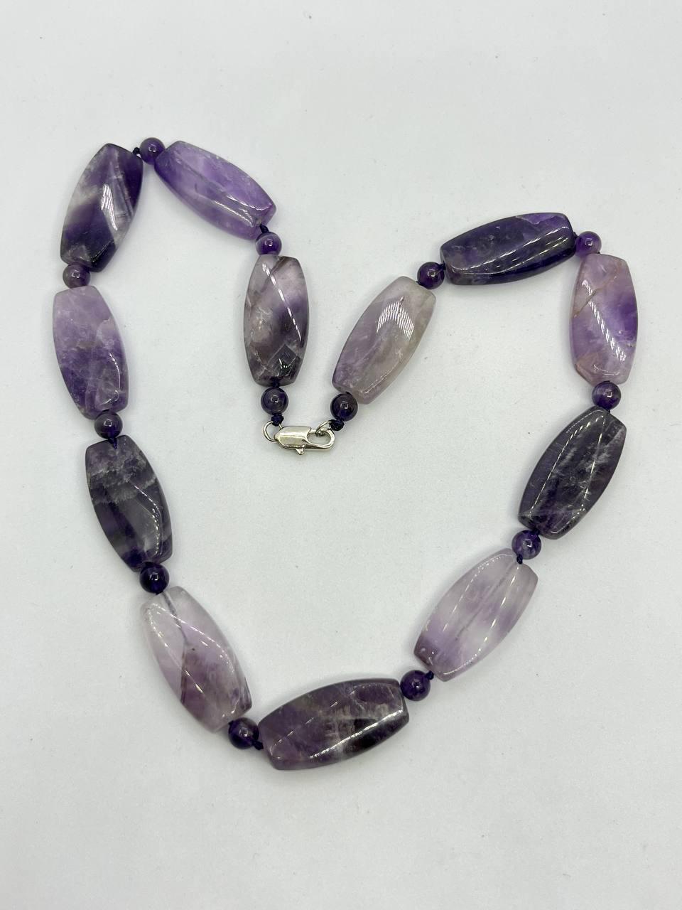 Бусы аметист 46 см Разноцветный (10452)