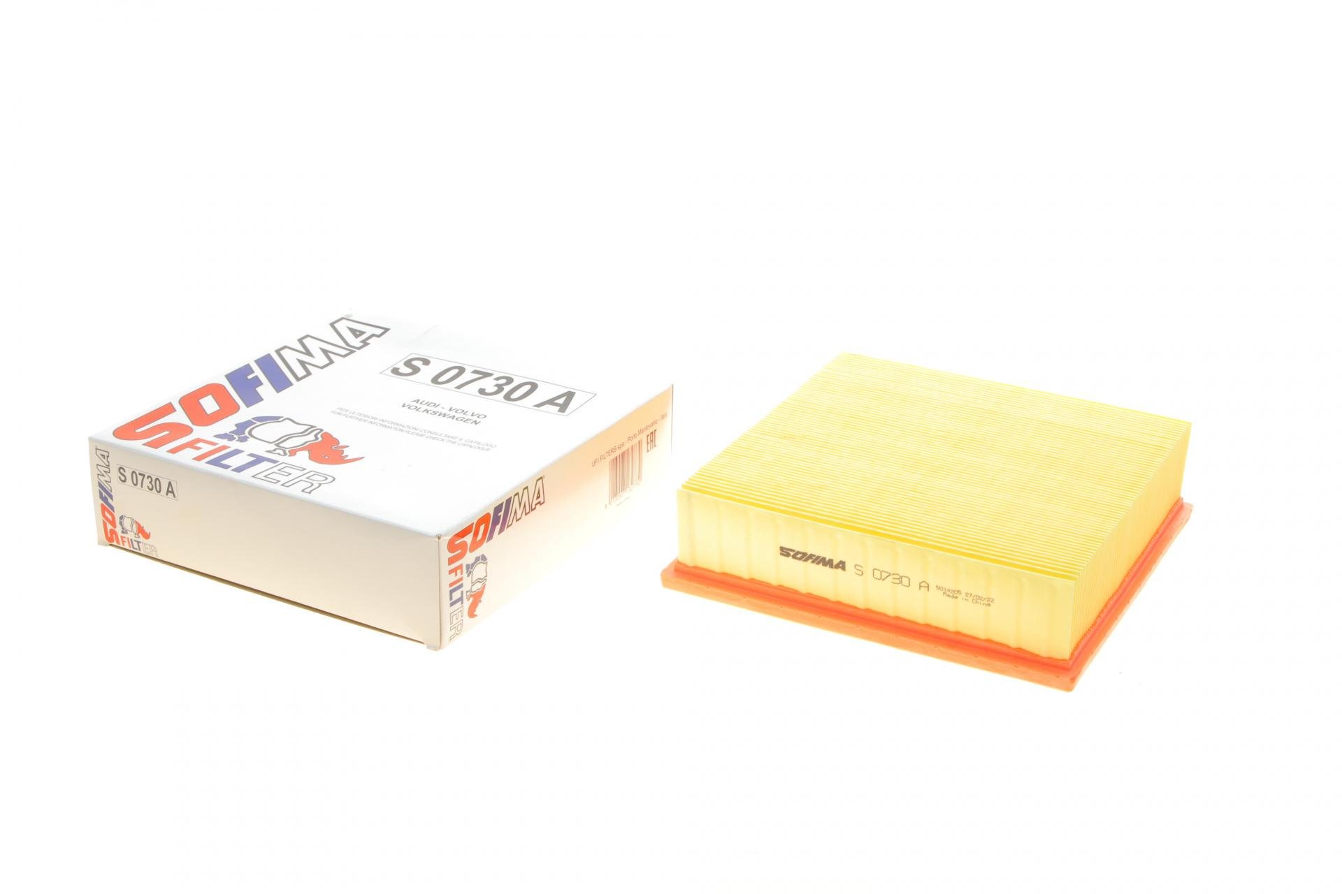 Фільтр повітряний SOFIMA для VW T2 -92/Audi 100 -90/Lada 2110-2112/Kalina 04- (S 0730 A)