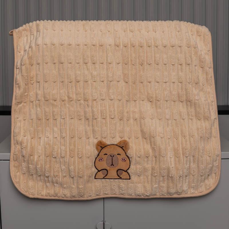 Полотенце банное Капибара 140x70 см Светло-бежевое (88327) - фото 1 Полотенце банное Капибара 140x70 см Светло-бежевое (88327) - фото 1