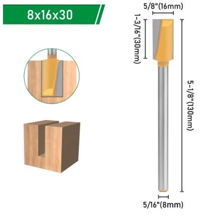 Набор фрез по дереву с удлиненным хвостовиком 14/16/18 мм 3 шт. (30168177) - фото 4 Набор фрез по дереву с удлиненным хвостовиком 14/16/18 мм 3 шт. (30168177) - фото 4