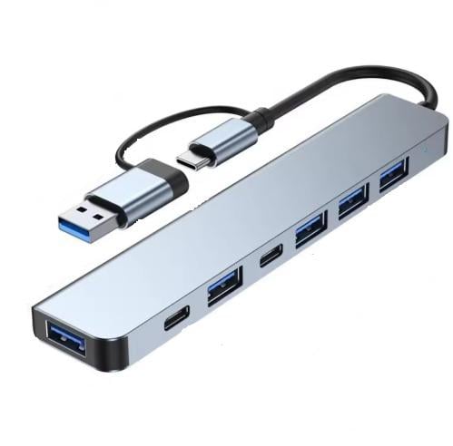 Хаб 7в1 Алюмінієвий USB-розширювач