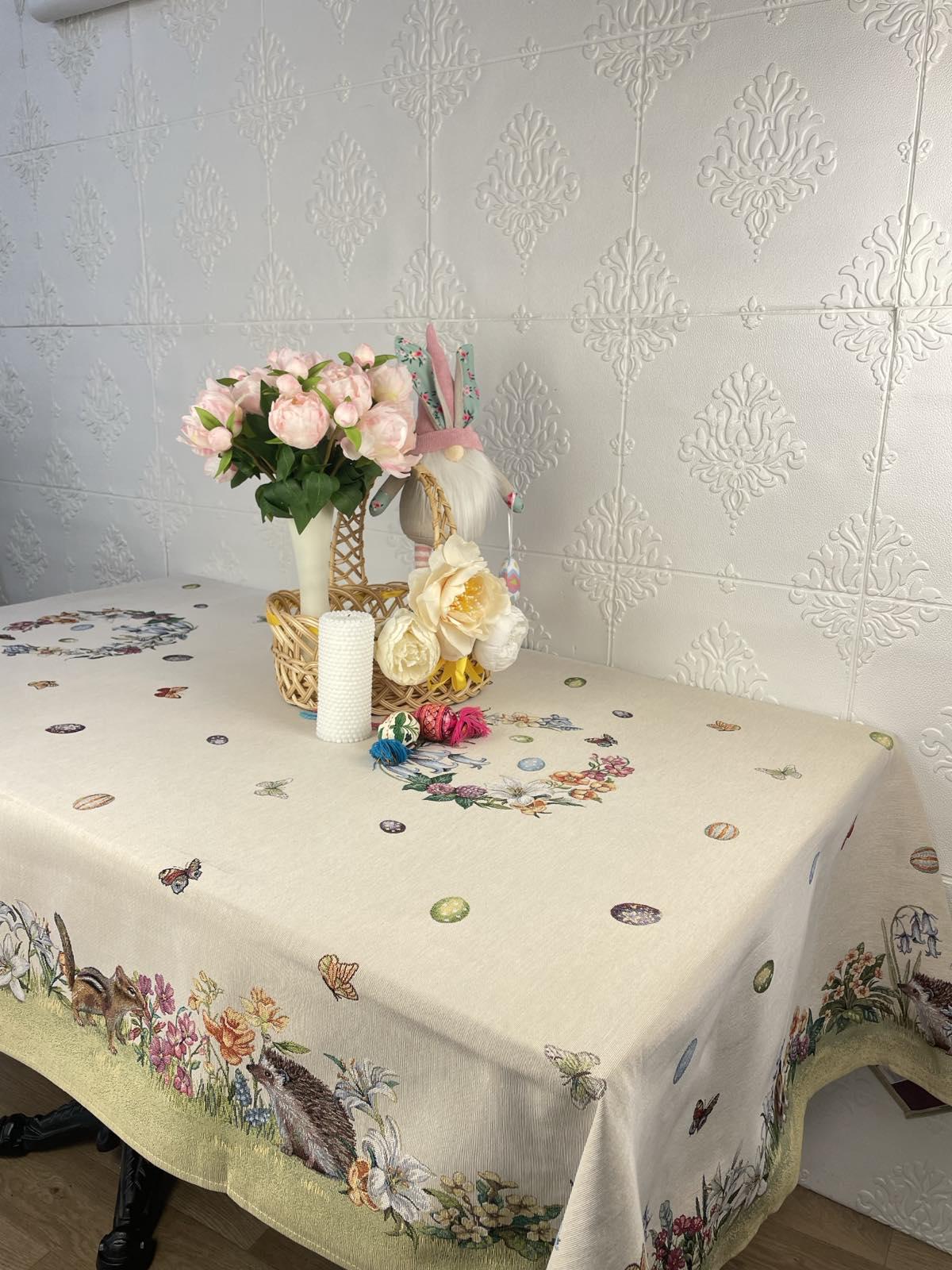 Скатерть пасхальная гобеленовая Milano cod 011 140x240 см (CN38029)