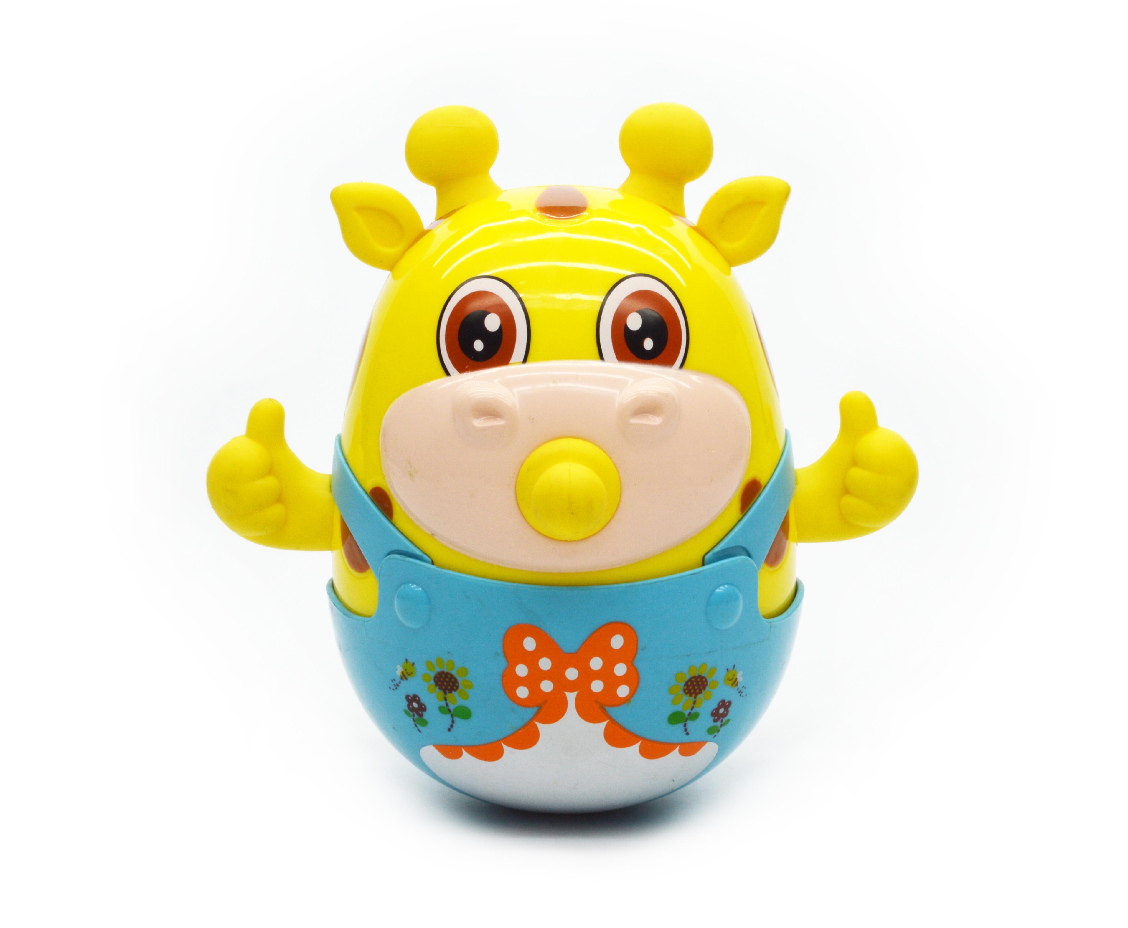 Игрушка-неваляшка олененок развивающая Голубой (890B)