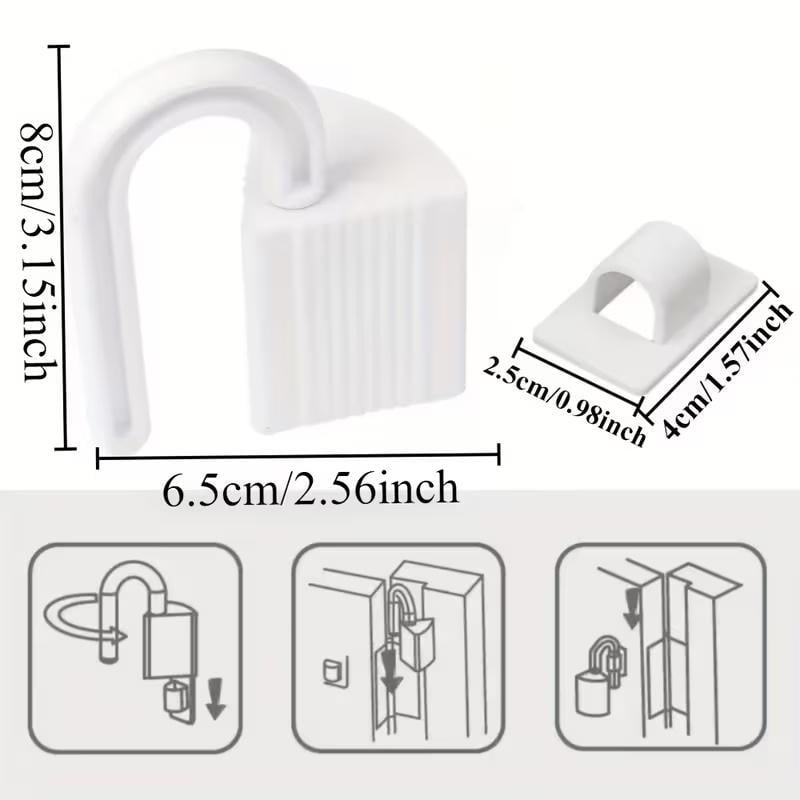 Стопер на петлі дверей від випадкового закриття із самоклейною основою Білий (3000003858) - фото 10