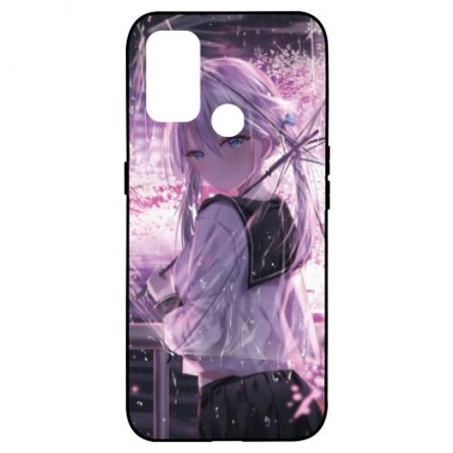 Чехол для Oppo A53/A32/A33 Anime girl and sakura