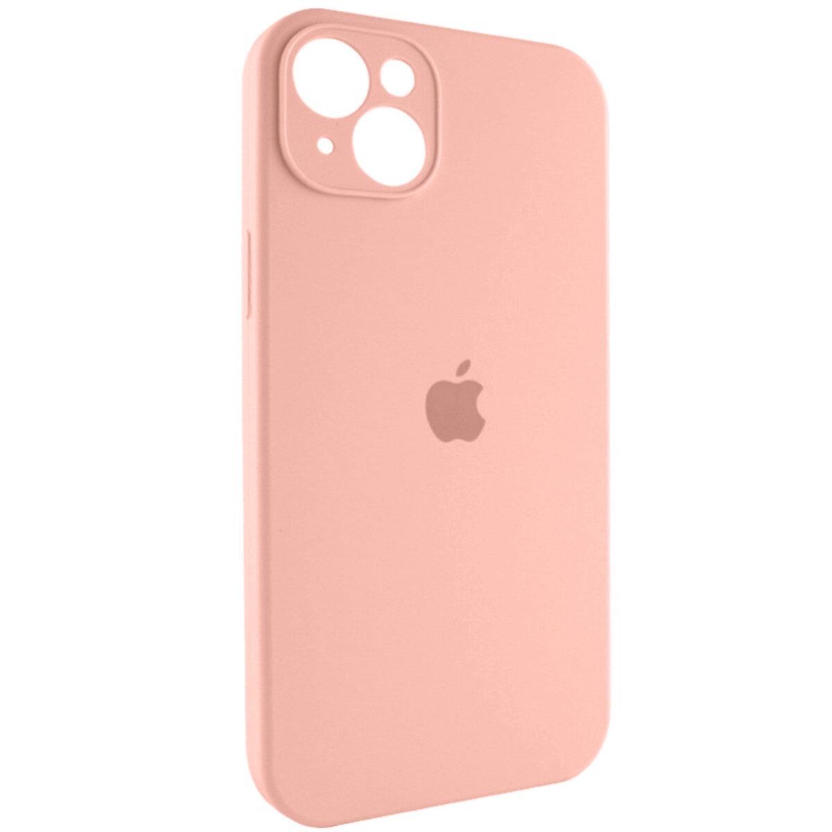 Противоударный чехол для Apple iPhone 13 Silicone Full Case AA Camera Protect / Grapefruit