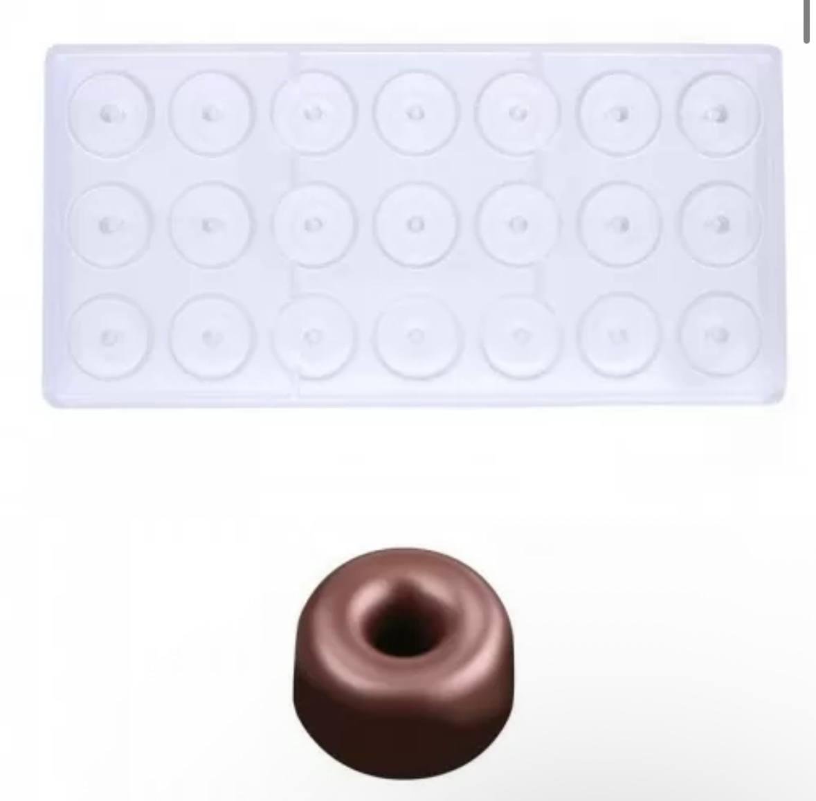 Форма поликарбонатная для шоколада Бублик 28,5х16 мм
