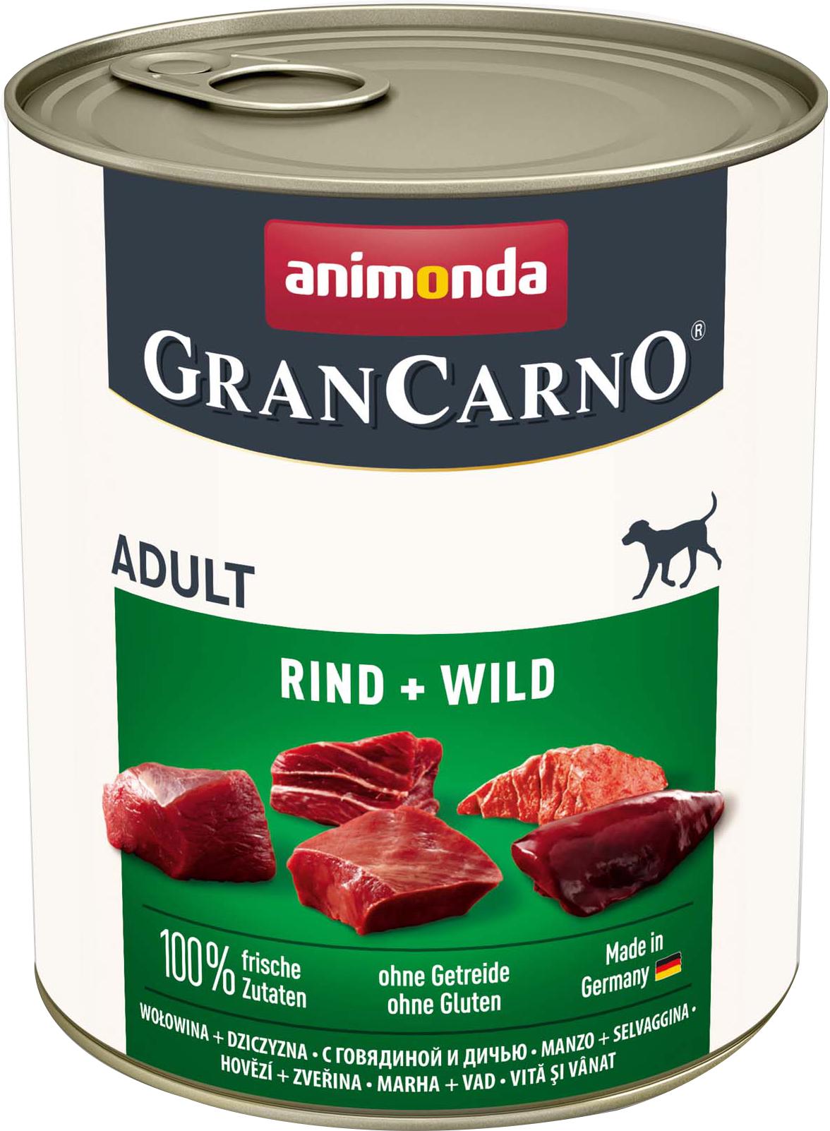 ᐉ Корм влажный для собак Animonda GranCarno Beef+ Game с говядиной и дичью  800 г (4017721827454) • Купить в Киеве, Украине • Лучшая цена в Эпицентр