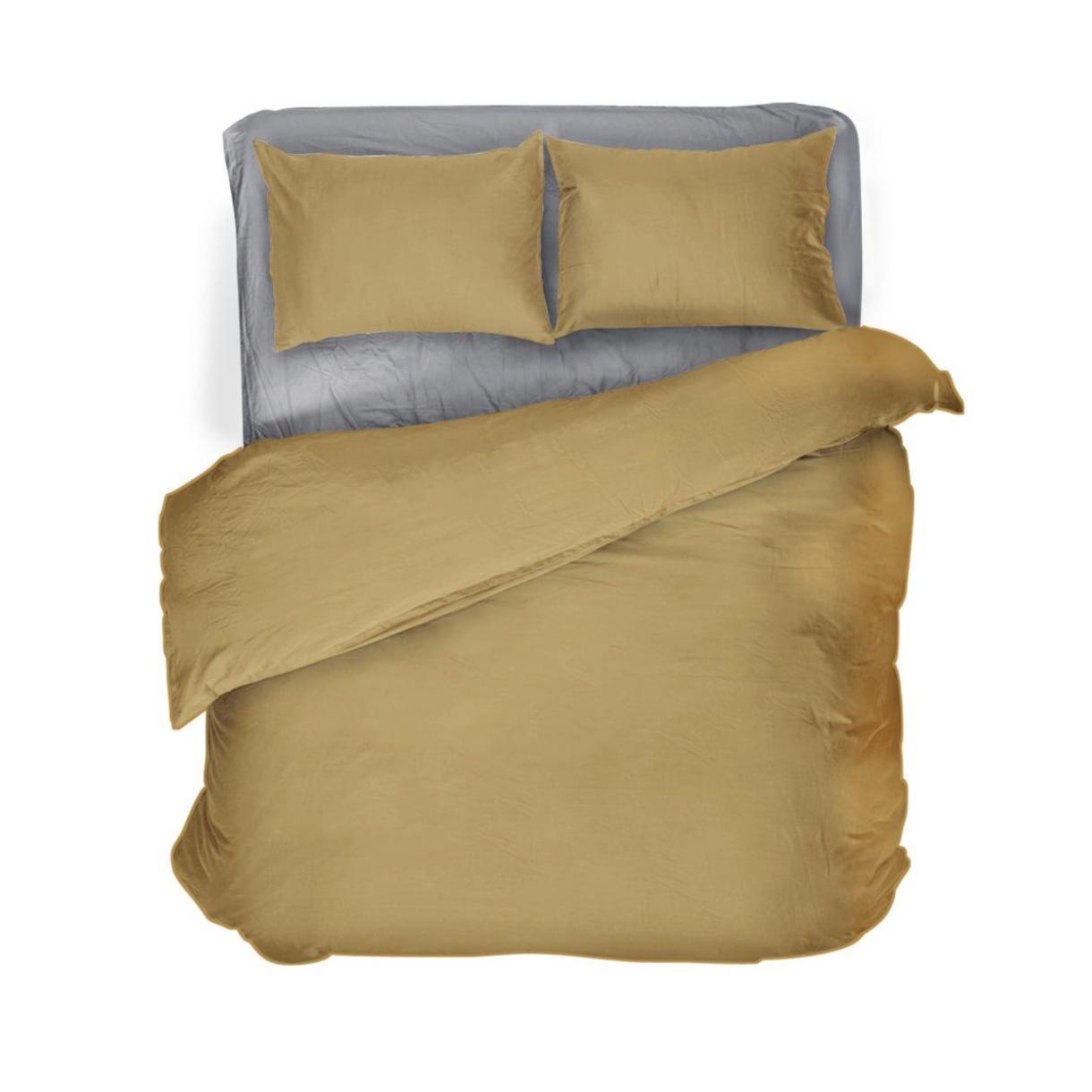 Постільна білизна Lelit полікотон євро Жовтий з сірим (P-0130)