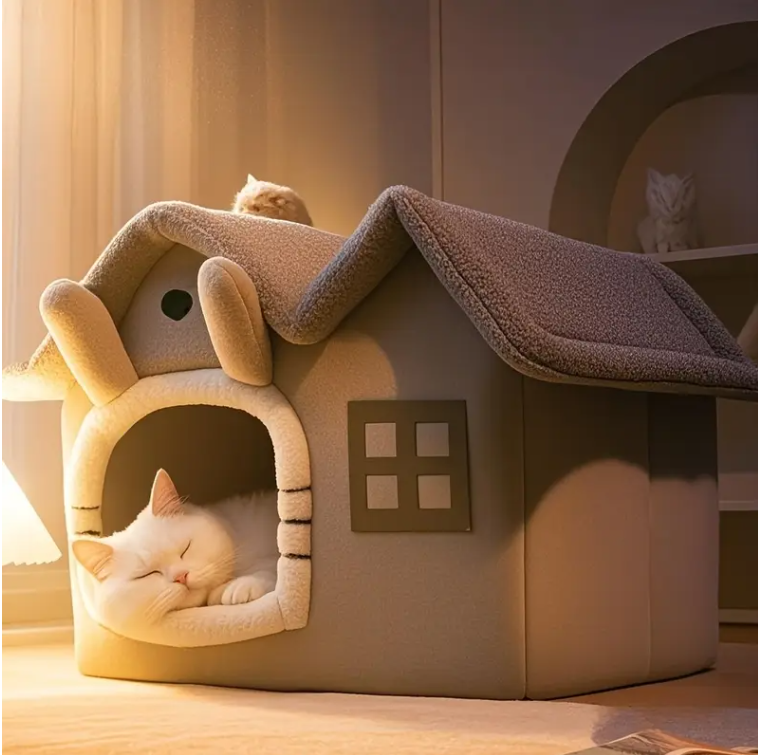 Домик для кошек мягкий со съемной крышей и подушкой 35x30x35 см (2012) - фото 5