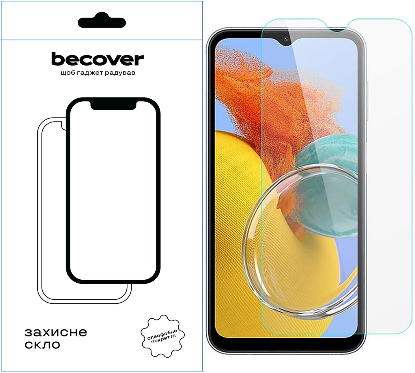 Захисне скло BeCover для Samsung Galaxy M14 5G SM-M146 3D Crystal Clear Glass (709259) - фото 2