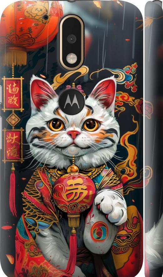 Чехол на Motorola MOTO G4 PLUS China Cat v2 (6135m-953-42517)