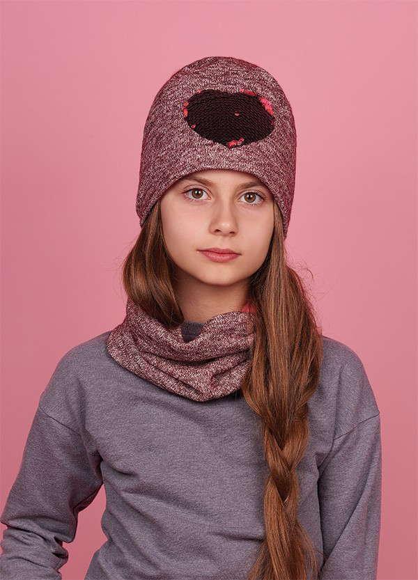 Шапка и Снуд Дембохаус р. 52 Бордовый
