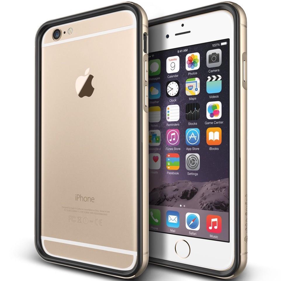 Чехол бампер VS Iron Bumper for iPhone 6/6S Plus, Black/Gold