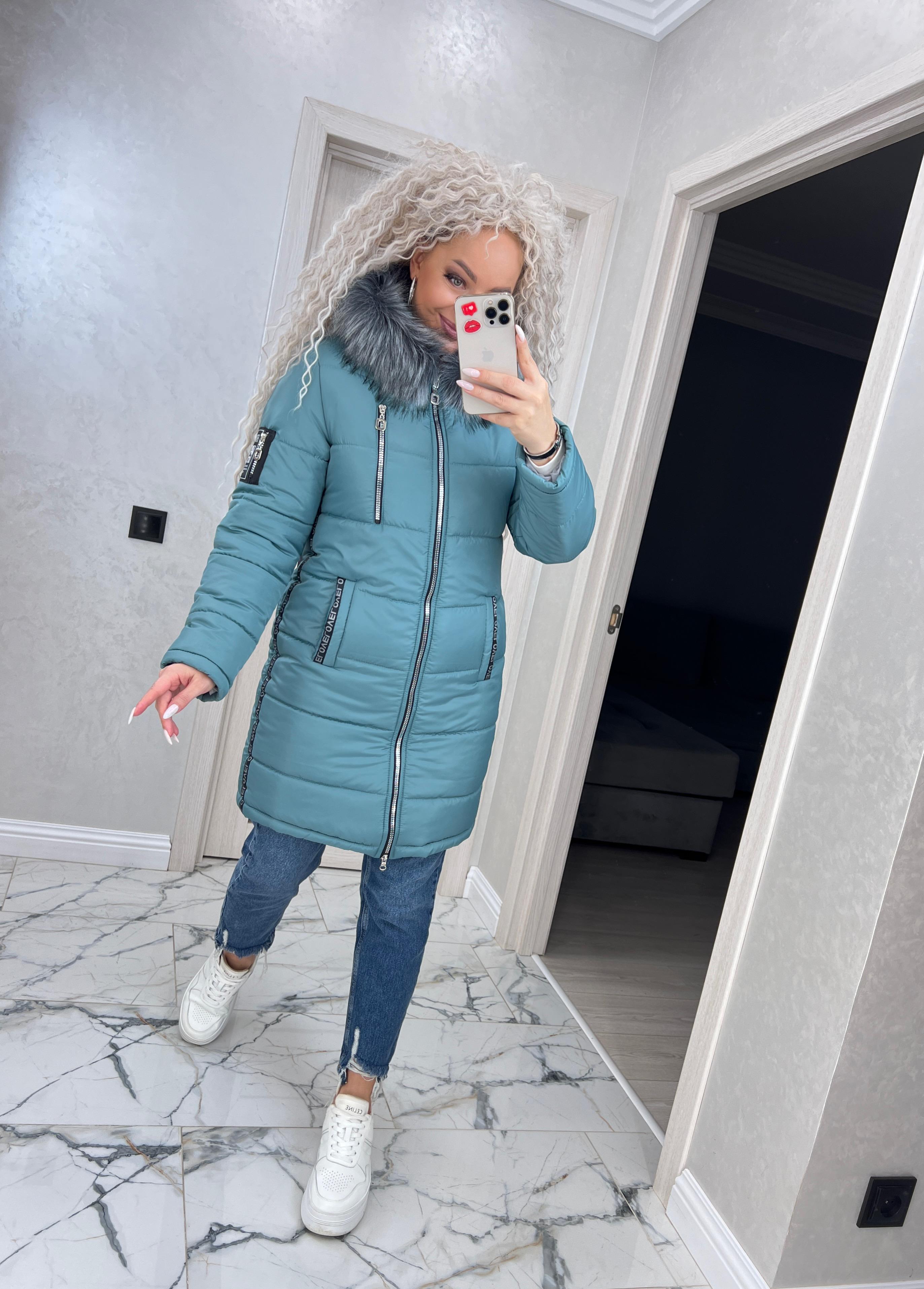 Куртка жіноча Love зимова р. 56 Темно-м'ятний (1875/а-мк) - фото 6