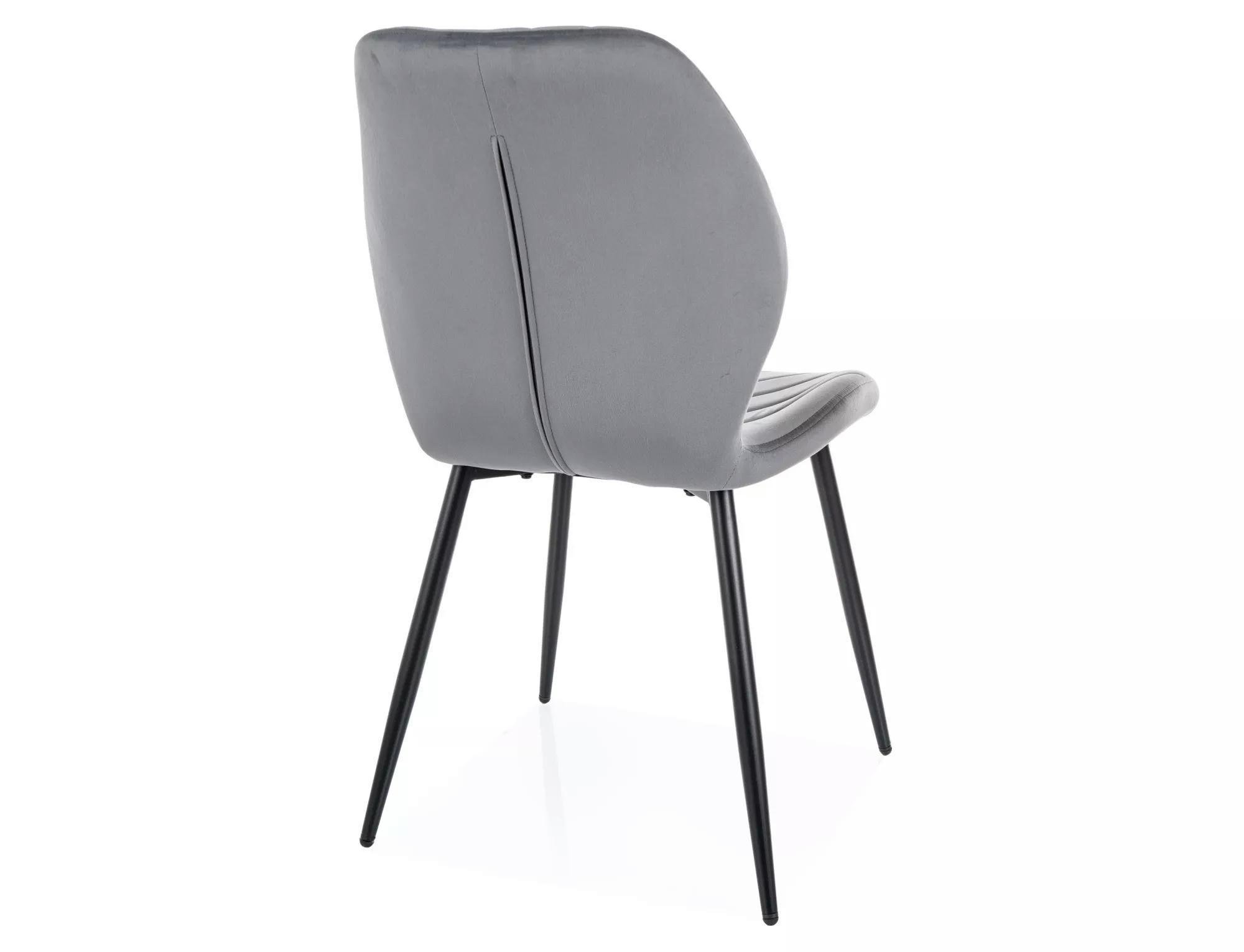 Стул кухонный Signal MIKE VELVET Черный/Серый (BL.14MIKEVCSZ) - фото 2 Стул кухонный Signal MIKE VELVET Черный/Серый (BL.14MIKEVCSZ) - фото 2