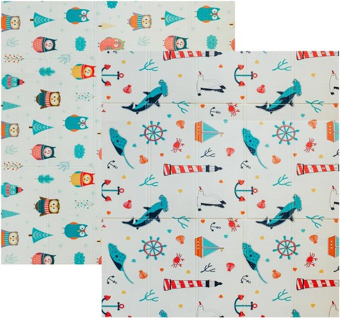 Коврик двухсторонний Poppet Морской сезон и Зимние совушки 200х180x1 см