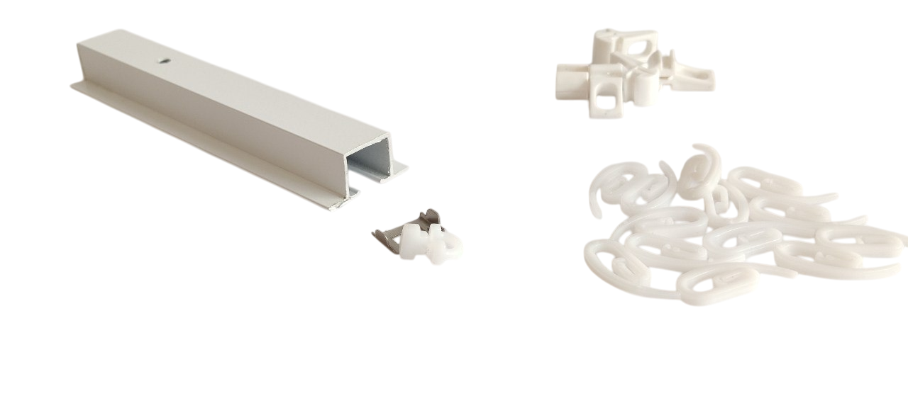 Карниз для прихованого монтажу EURO CONCEPT профіль KS ZERO з фурнітурою 1,0 м Білий - фото 2 Карниз для прихованого монтажу EURO CONCEPT профіль KS ZERO з фурнітурою 1,0 м Білий - фото 2