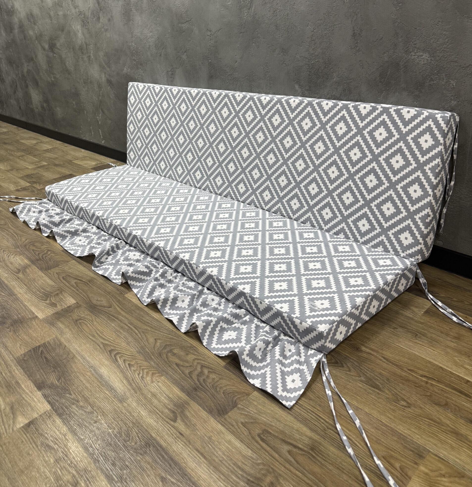 Матрас Comfort Home Facets на поддоны/качели/каркасы/садовую мебель с рюшей панама 140х60х40х8 см