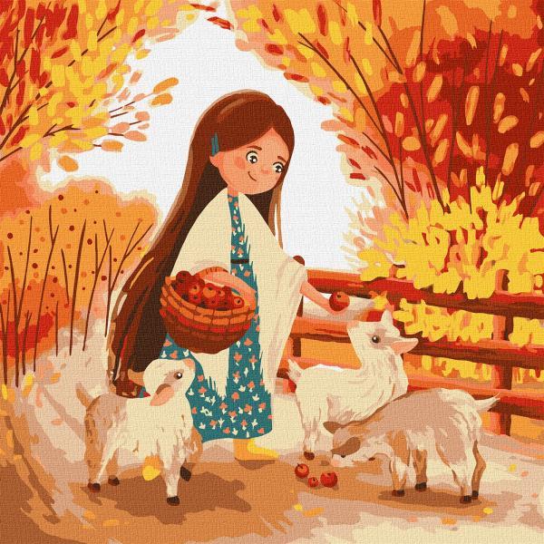 Картина по номерам Идейка Яблочная история 40х40 см в термопакете (КНО4933-mt)