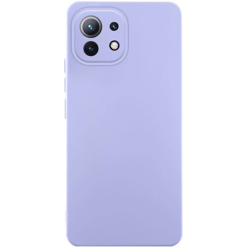 Противоударный чехол Silicone Cover Lakshmi Full Camera (AA) для Xiaomi Mi 11 Lite сиреневый