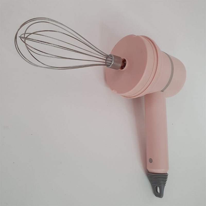 Міксер UKC 6706 подрібнювач 2в1 ручний бездротовий USB 1200 mAh Pink (23678409) - фото 5