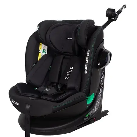 Автокресло Carrello Sirius CRL-8808 i-Size 40-150 см ISOFIX поворот Absolute Black (1)